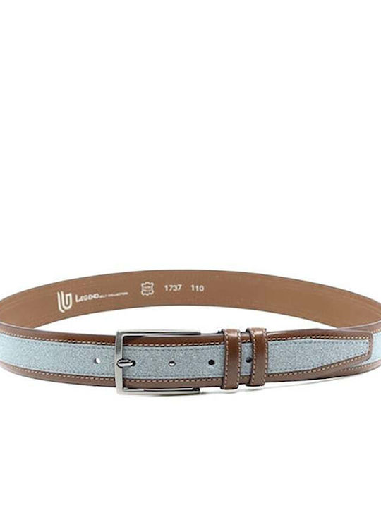 Men's Belt Leather Light Blue