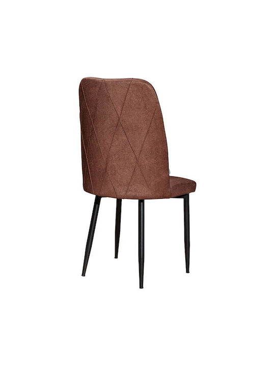 Mollie Dining Room Fabric Chair Brown 47x50x92cm