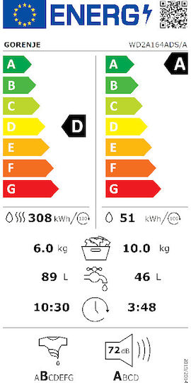 Gorenje Waschtrockner 10kg/6kg Dampf 1400 Umdrehungen