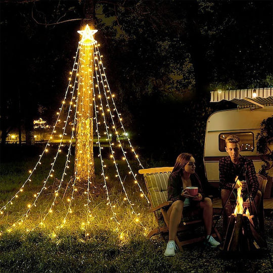 Lights LED 3m. Warm White Solar type Curtain 1pcs