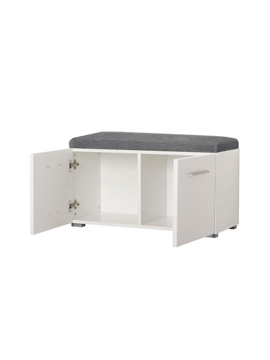 Beny Kom 760 Entry Furniture with Shoe Rack & Bench White 79x35x45cm