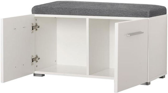 Beny Kom 760 Мебел за антре с Шкаф за обувки и Пейка Бял 79x35x45см