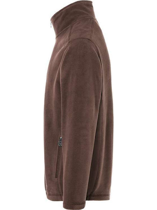 Herren Fleecejacke Braun