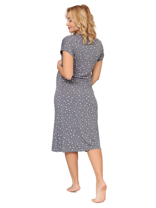 Pregnancy and breastfeeding nightgown with stars (28100)