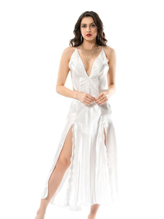 Bridal robe and nightgown set (1116) - Ivory