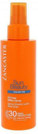 Lancaster Sun Beauty Oil Free Milky Sunscreen Body Cream SPF30 Spray 150ml