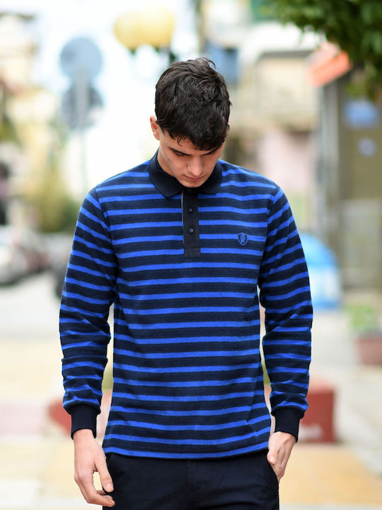 Polo Langarmbluse Blau