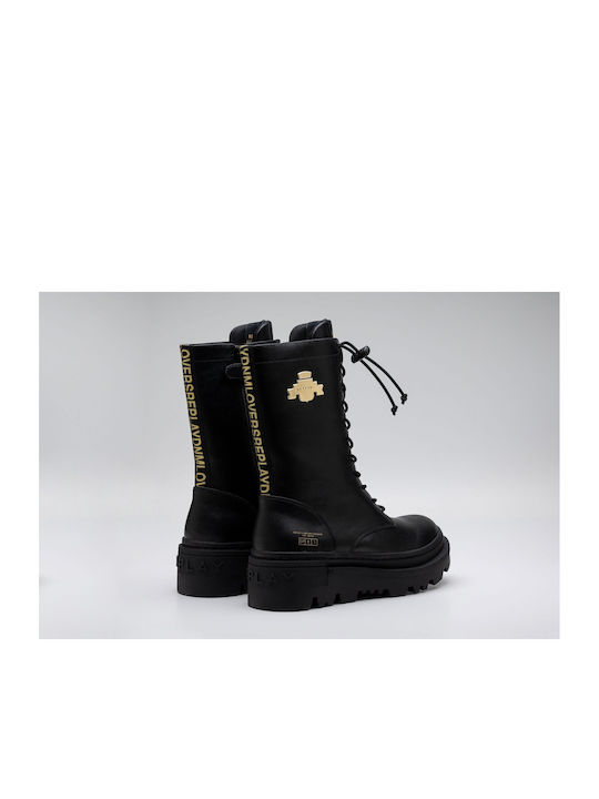 Replay Kids Combat Boots Black