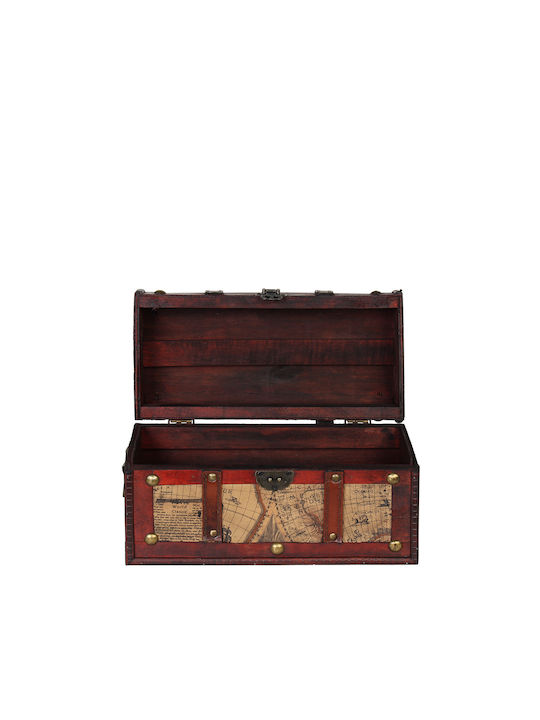 Keskor Wooden Decorative Trunk Brown 30x15.5x17.5cm