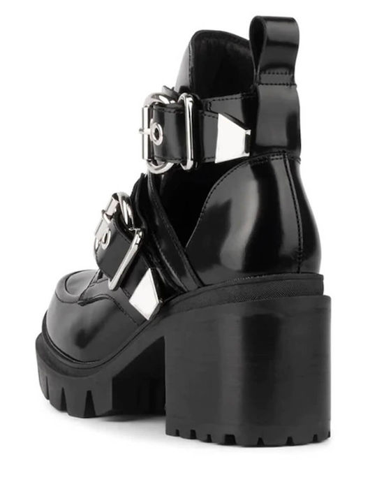 Cravel-lo Leather Women's Ankle Boots with High Heel Black