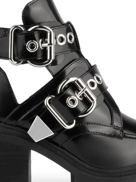 Cravel-lo Leather Women's Ankle Boots with High Heel Black