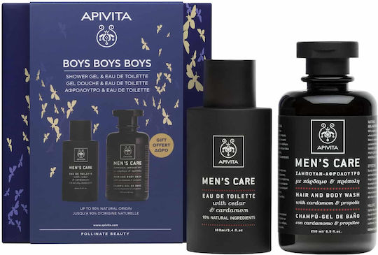 Apivita Boys Boys Boys Ανδρικό Σετ με Eau de Toilette 2τμχ