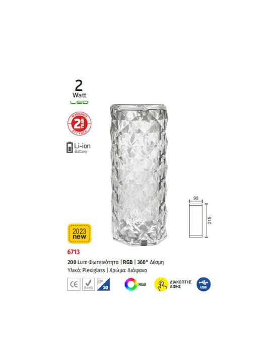 Spot Light Διακοσμητικό Φωτιστικό LED RGB 2εκ.