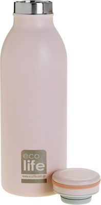 Ecolife Bottle Thermos Stainless Steel BPA Free Pink 450ml