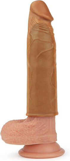Lovetoy Pleasure X-tender Series X-tra Girth Penis Extension Brown 17.272cm