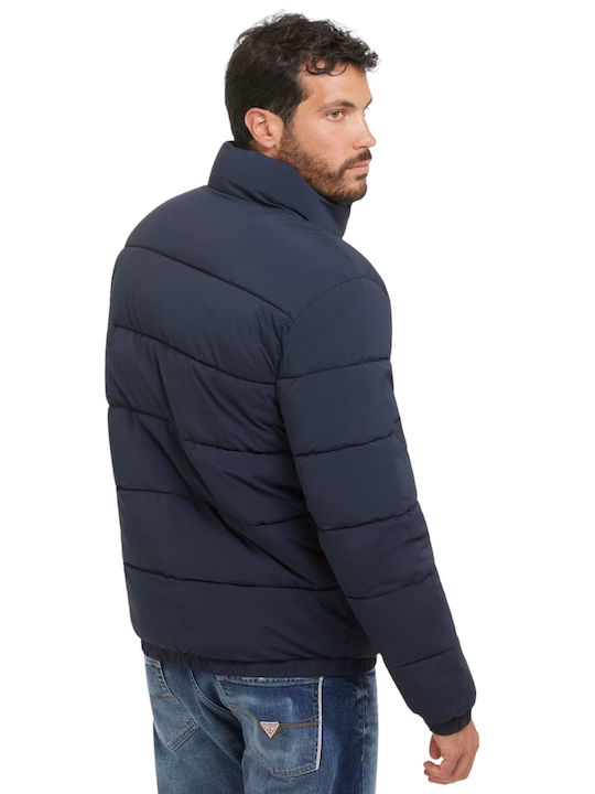 Guess Men's Winter Puffer Jacket Blue