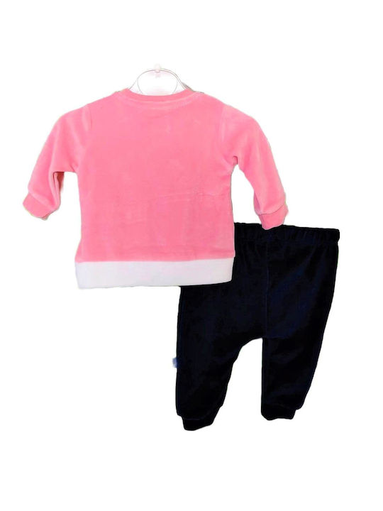 TakTakBaby Kids Sweatpants Set Pink 2pcs