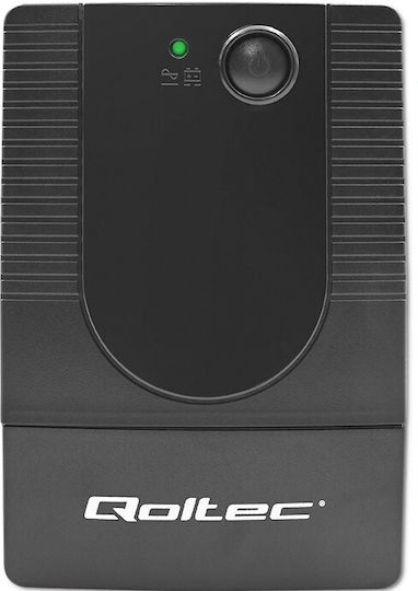 Qoltec FR UPS Line-Interactive 850VA 480W με 2 Schuko Πρίζες