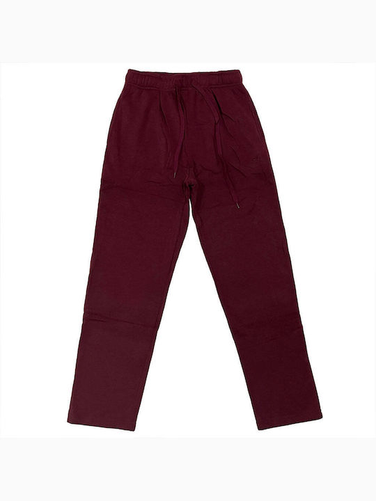 Ustyle Set Women's Sweatpants Burgundy Fleece