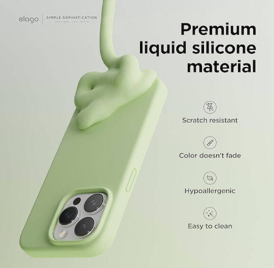 Elago Liquid Задна корица Силикон Зелен (iPhone 15 Pro Max - iPhone 15 Про Макс)