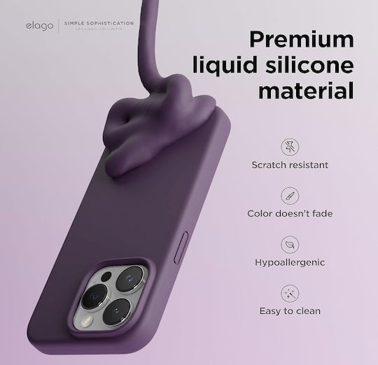 Elago Liquid Back Cover Silicone Purple (iPhone 15 Pro Max)