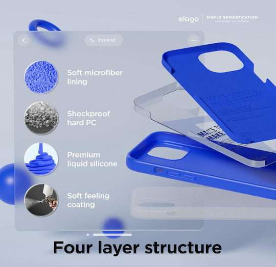 Elago Liquid Back Cover Silicone Blue (iPhone 15 Pro Max)