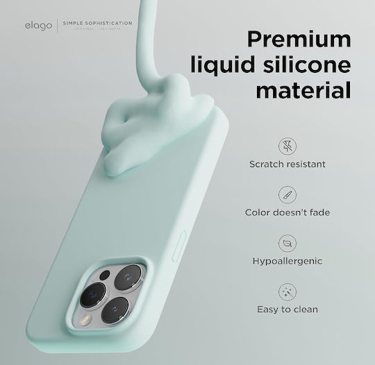 Elago Liquid Umschlag Rückseite Silikon Türkis (iPhone 15 Pro Max)