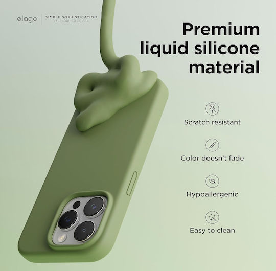 Elago Liquid Back Cover Silicone Green (iPhone 15 Pro Max)