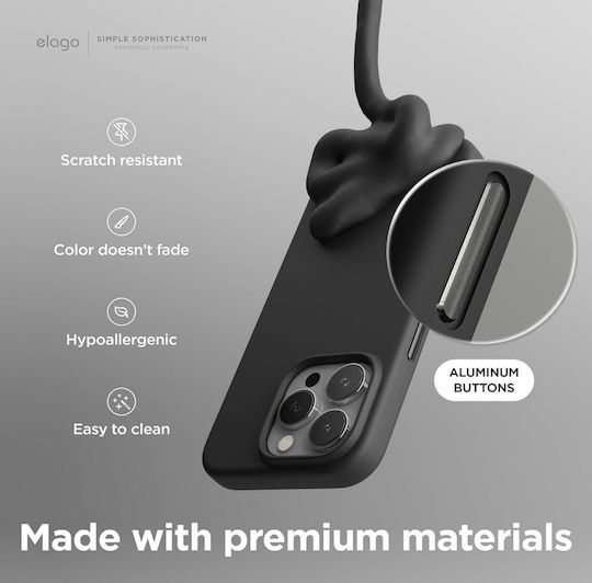 Elago Back Cover Σιλικόνης Μαύρο (iPhone 15 Pro Max)
