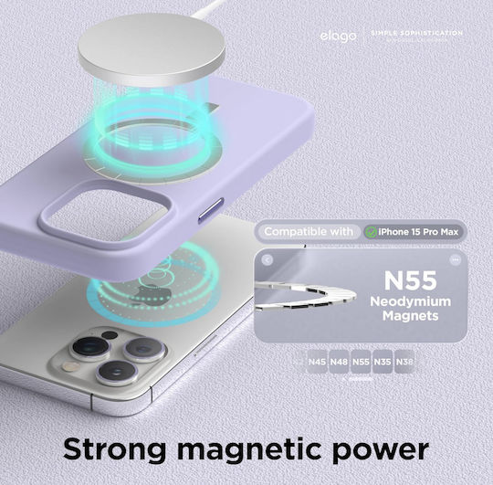 Elago Back Cover Σιλικόνης Μωβ (iPhone 15 Pro Max)