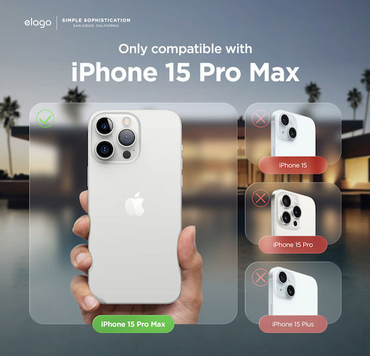 Elago Liquid Back Cover Silicon 1.7mm Galben (iPhone 15 Pro Max)