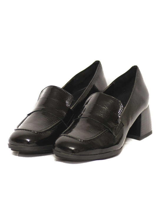 Desiree Shoes Anatomic Patent Leather Black Heels