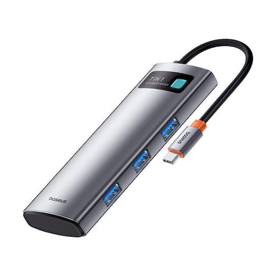 Baseus Gleam USB-C Docking Station με HDMI 4K PD Γκρι