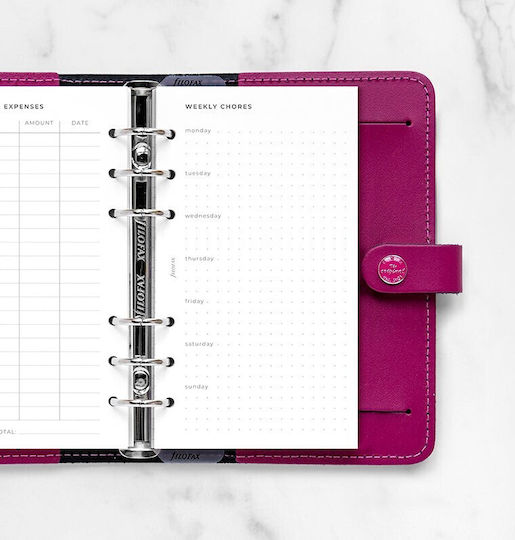 Filofax Ημερήσιο Ανταλλακτικό Ημερολογίου Household Planner Λευκό