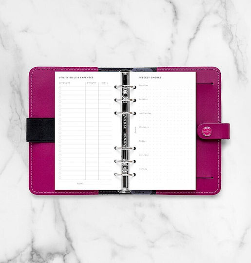 Filofax Ημερήσιο Ανταλλακτικό Ημερολογίου Household Planner Λευκό