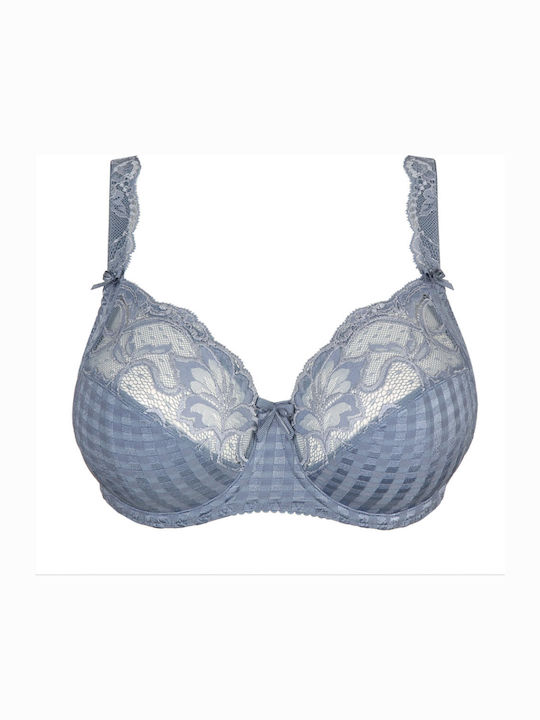 Bra without Padding Underwire Blue