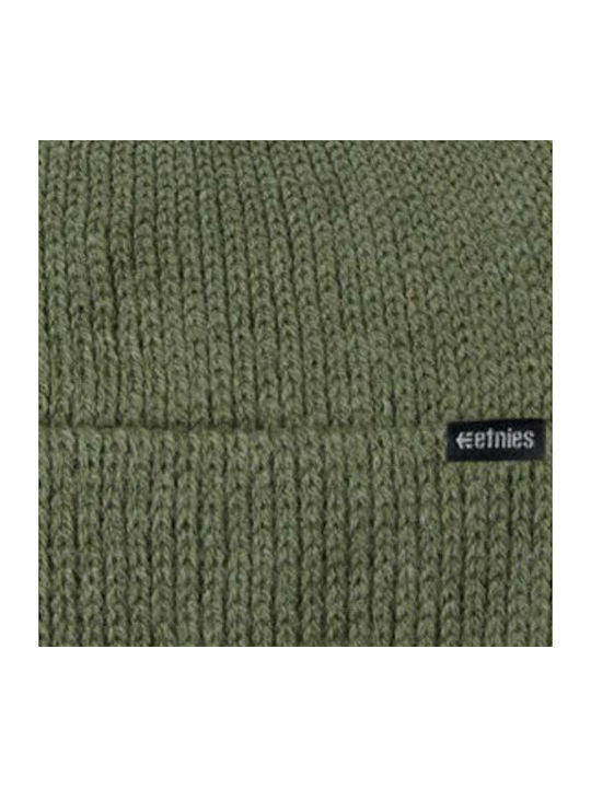 Etnies Beanie Unisex Beanie Gestrickt in Khaki Farbe