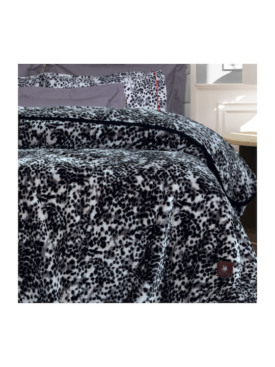 Greenwich Polo Club Blanket Velvet Queen 220x240cm. Grey - Black