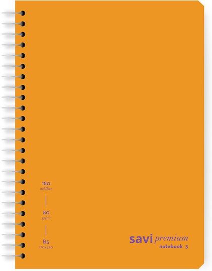 The Penwest Company Σπιράλ Τετράδιο Ριγέ Β5 3 Θεμάτων Καφέ
