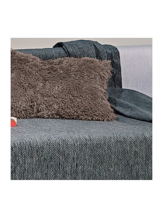 Kentia Kanon Sofa Throw 2 Seater Chenille 180x250cm 24 Dark Gray