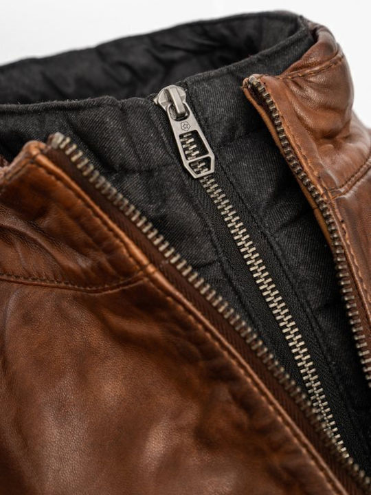 Lederjacke Jacke Braun