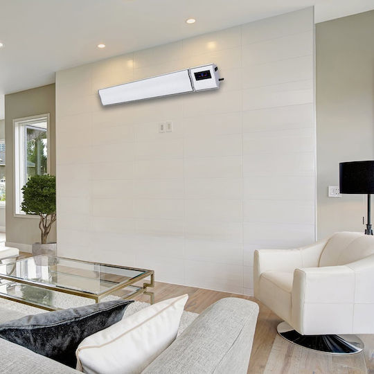 ElectricSun Convector Heater Wall 1800W with Electronic Thermostat 120x15cm White