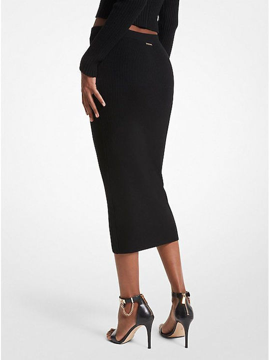 Michael Kors Pencil High Waist Midi Skirt in Black color