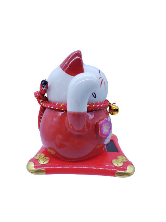 Decorativă Pisica din Material Ceramic Maneki Neko 10x10x11cm 1buc