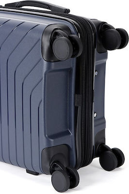 Lavor Medium Travel Suitcase Hard Blue with 4 Wheels Height 66cm.