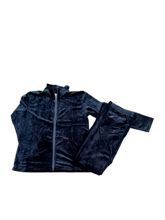 Lydia Creations Set Pijamale pentru Femei Catifea Negru