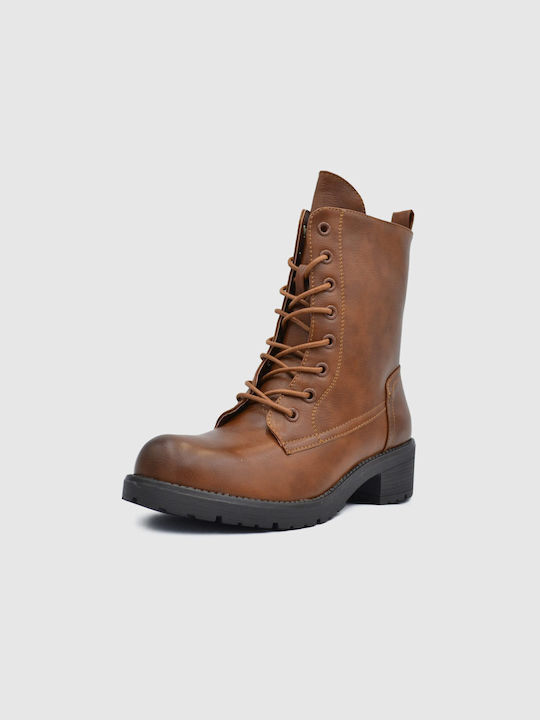 Joya Women's Combat Boots Brown