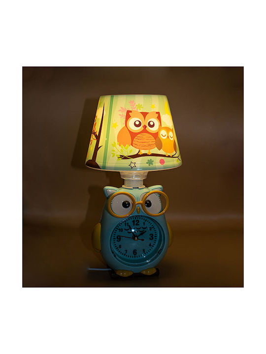 Factory Kinder Nachttischlampe Eule Hellblau 10εκ.