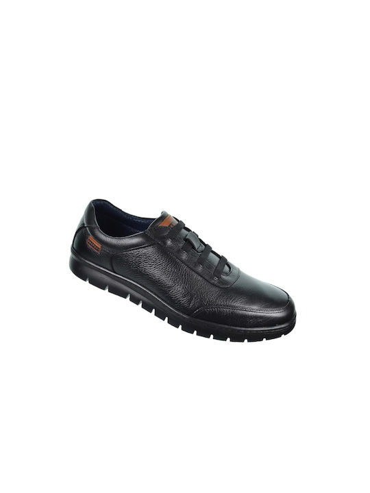 Baerchi Leder Herren Freizeitschuhe Anatomisch Schwarz