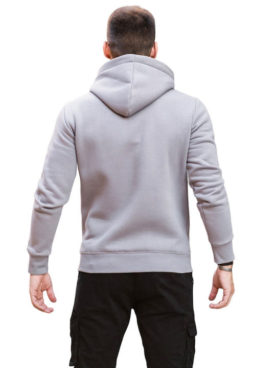 Clever Men's Sweatshirt with Hood Gray